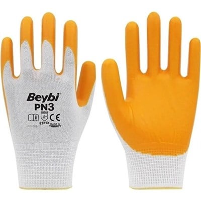 Beybi Pn3 Sarı İş Eldiveni 9 No x12 li Paket