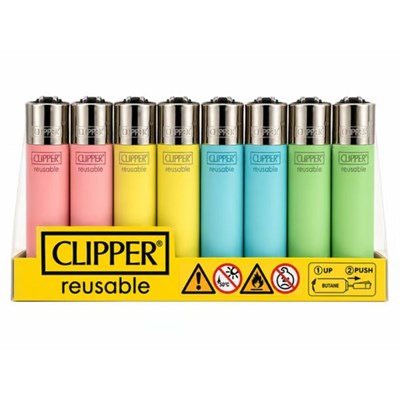 Clipper Classic Micro Metallic Pastel Renkli Çakmak x48 li Paket