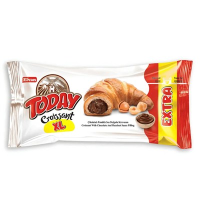 Elvan Today Kruvasan XL Çikolatalı 62 Gr x24 lü Paket