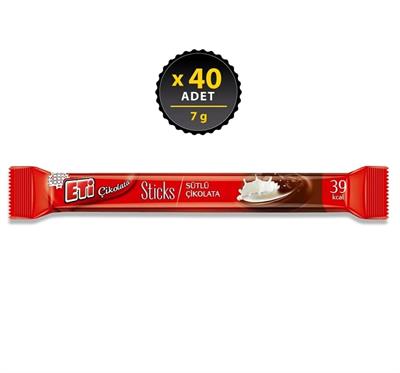 Eti Çikolata Sticks Sütlü 7 Gr  x40 lı Paket