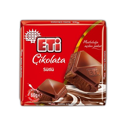 Eti Çikolata Sütlü Kare 60 Gr x6 lı Paket