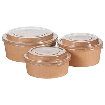 Kraft Salata Kabı 1100 cc Sızdırmaz Kapaklı 50 li Paket