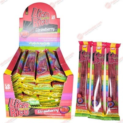 Loop  Licorico Sour Sticks Strawberry 25 Gr x24 lü Paket