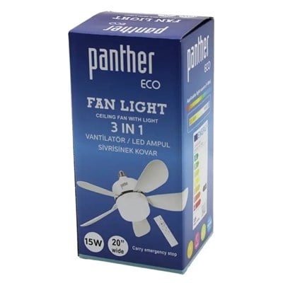 Panther Vantilatör 20 inç / Led Ampul 15 Watt