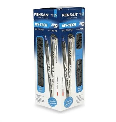Pensan My-Tech 0,7 mm Mavi Tükenmez Kalem x25 li Paket