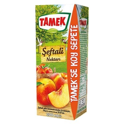 Tamek 200 Ml Şeftali Meyve Nektarı x27 li Koli