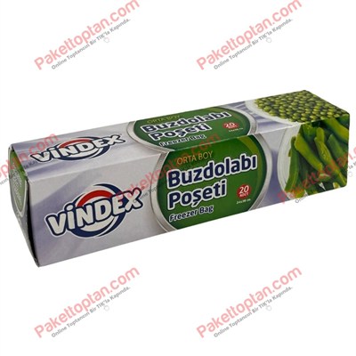 Vindex Buzdolabı Poşeti Orta Boy 24x38 Cm 20 Adetli