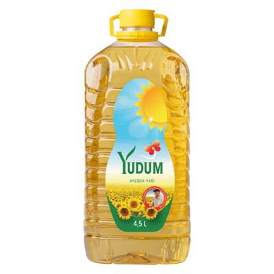 Yudum Ayçiçek Yağı 4,5 lt Dar Ağız x4 lü Koli
