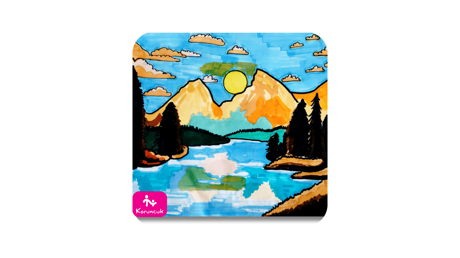 Koruncuk Taş Bardak Altlığı