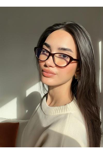 Carat Cat Eye Kahverengi Carat 46 Ekartman küçük cat eye gözlük popüler Gözlük