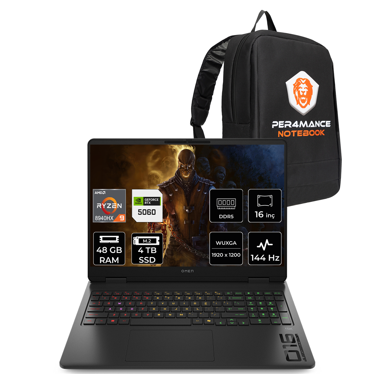 HP Omen 16 Ryzen 9 8940HX RTX 5060 8GB 48GB RAM 4TB SSD 16