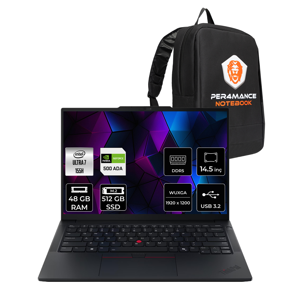 Lenovo Thinkpad P14S Gen 5 Core Ultra 7 155H İş İstasyonu 48GB RAM