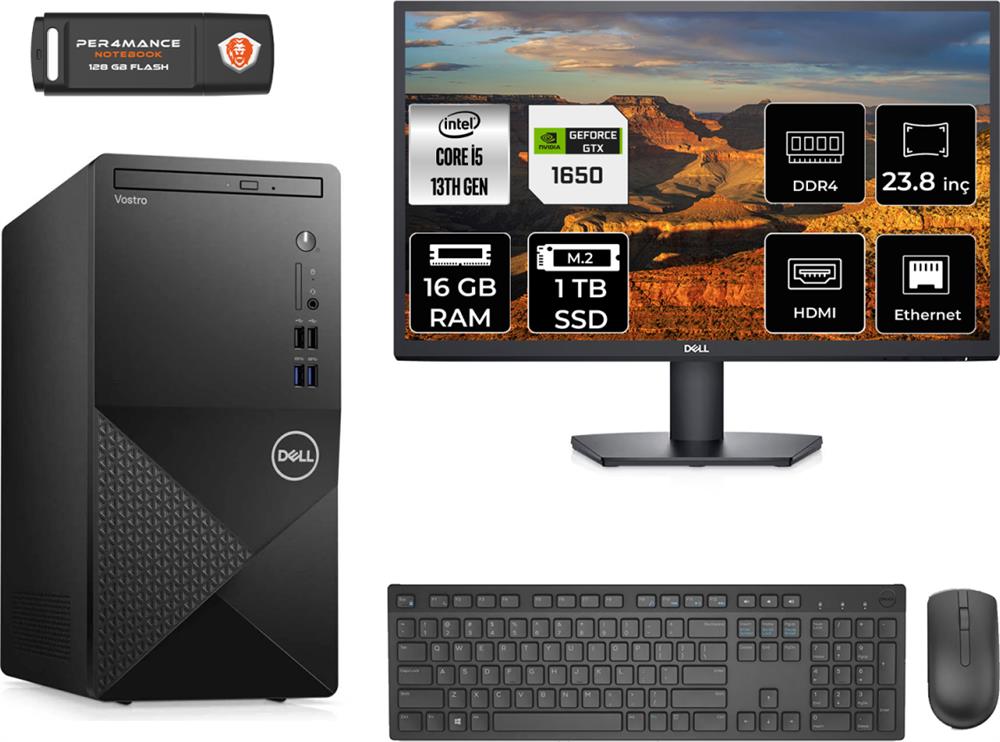 Dell Vostro 3020 Intel Core I5 13400 16GB 1tb SSD GTX1650/4GB 23.8