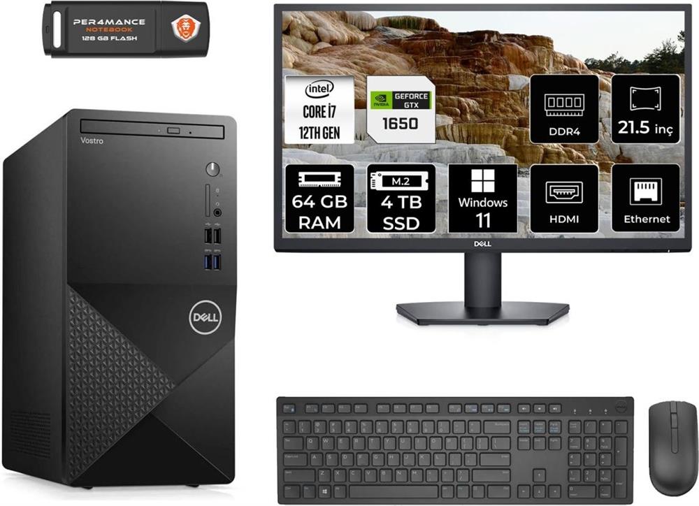 Dell Vostro 3910MT Intel Core I7 12700 64GB 4TB SSD GTX1650/4GB