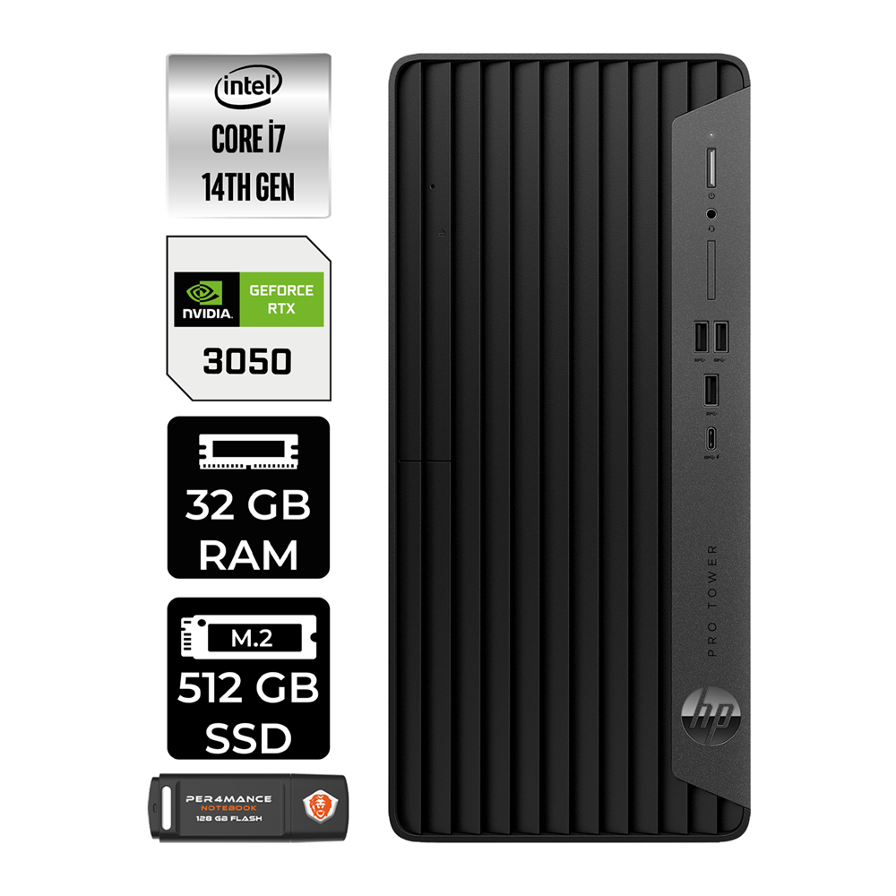 Hp Pro Tower 400 G9 Intel Core I7 14700 32GB 512GB SSD RTX3050/6GB