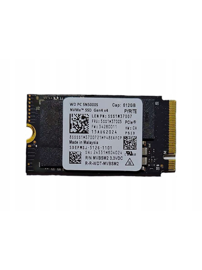 WD PC SN5000S 512GB M.2 NVMe SSD 中古 wester-digital-wd-pc-sn5000s-