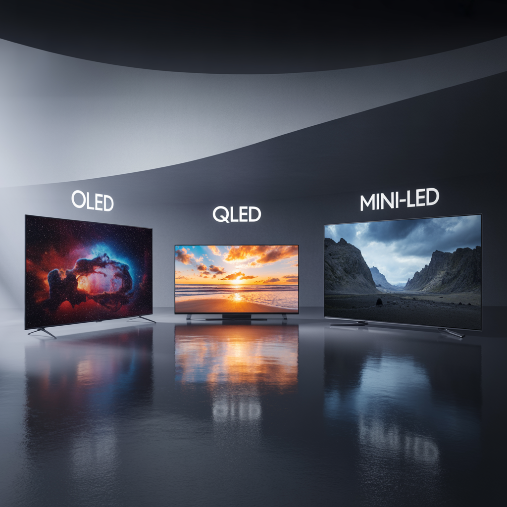 OLED, QLED ve Mini-LED TV teknolojilerinin karşılaştırması ve ideal ekran seçimi rehberi