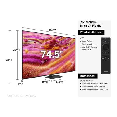 Samsung 75QN90F 4K Ultra HD 75