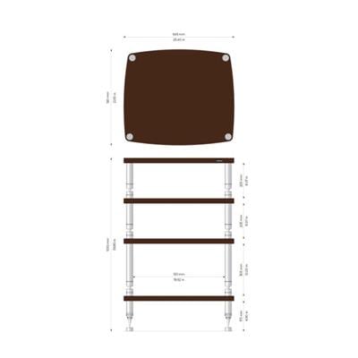 Solidsteel HF-4 Èlite Hi-Fi Stand Macassar Mağaza Teşhiri