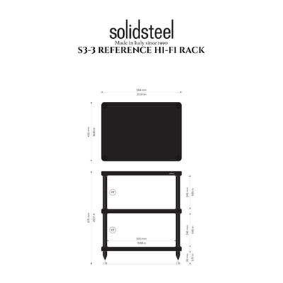 Solidsteel S3-3 Hi-Fi Stand Siyah