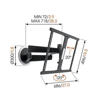 Vogels Next 7345 Turn 120 Design 40-65 Askı Aparatı