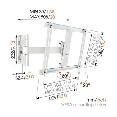 Vogels  Thin 445 Turn 180 26-55 Askı Aparatı