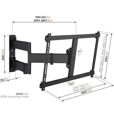 Vogels TVM 3845  FullMotion 55-100 Askı Aparatı