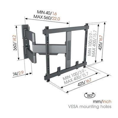 Vogels  TVM 5445 Full Motion 32-65Askı Aparatı Siyah