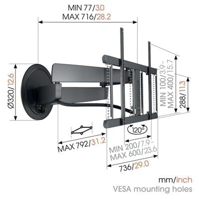 Vogels TVM 7675 ForwardM 40-77Motorlu Askı Aparatı