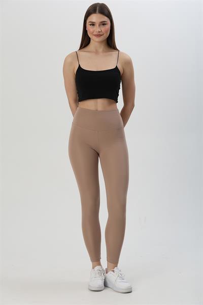  Fit Slim Dalgıç Sporcu Tayt Bej