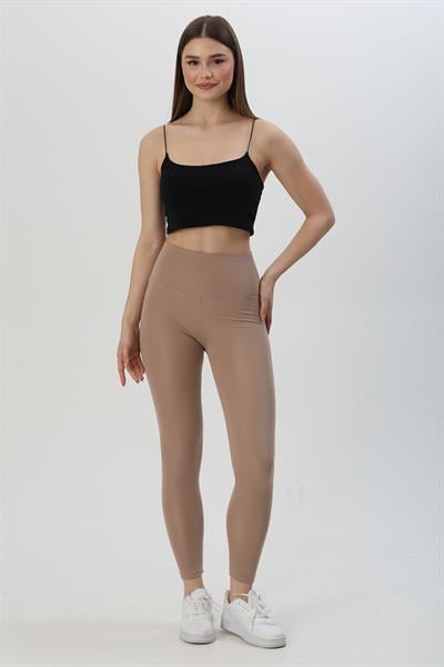  Fit Slim Dalgıç Sporcu Tayt Bej