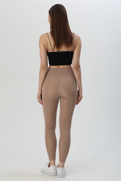  Fit Slim Dalgıç Sporcu Tayt Bej