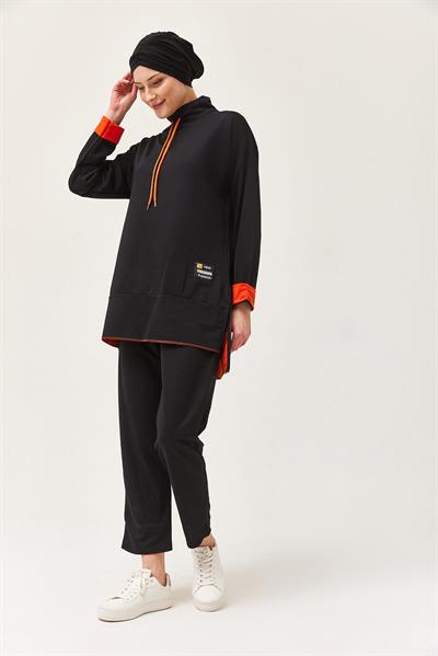 Arma Detaylı İkili Spor Takım Siyah