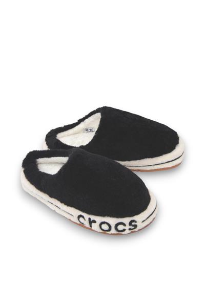 Kadın  İçi Yünlü Önü Kapalı Siyah Ev Terliği