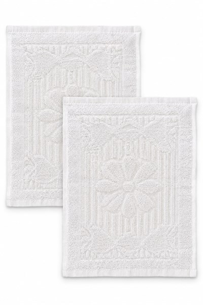 2li Renkli 33X25cm Ölçülü El Havlusu/Bezi Beyaz
