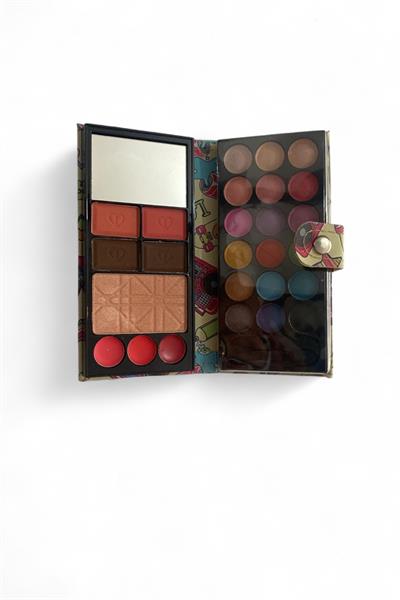 Cüzdan Tipi Aynalı Makyaj Seti Sarı