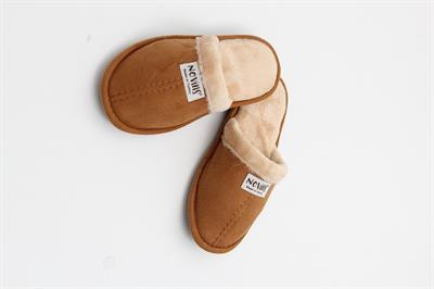 İçi Yünlü Önü Kapalı Ev Terliği Taba