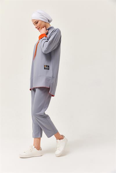 Arma Detaylı İkili Spor Takım Gri