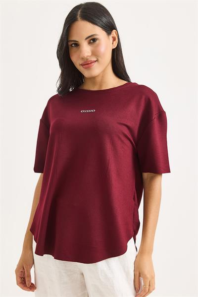 Bisiklet Yaka  Oysho Basic Tshirt Bordo