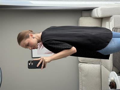 Oval Kesim Taş Baskılı Oversize Tshirt Siyah