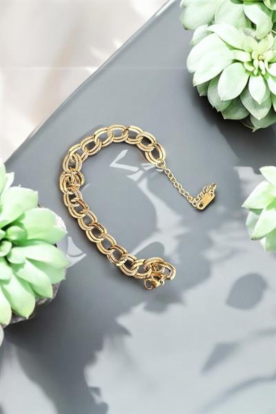 Halka Zincirli Bileklik Gold