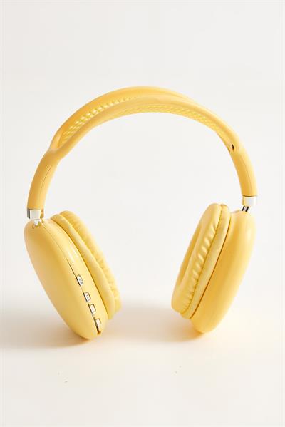Kulak Üstü Bluetooth Kulaklık Sarı