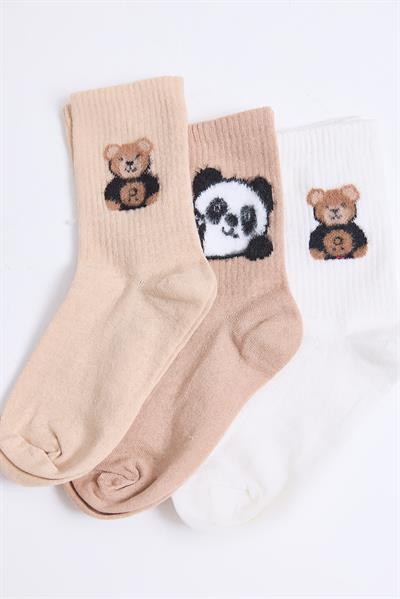 3lü Kolej Kadın Çorap Karışık