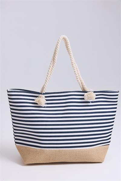 Fermuarlı Kadın Plaj Çantası Siyah