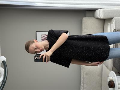 Oval Kesim Taş Baskılı Oversize Tshirt Siyah