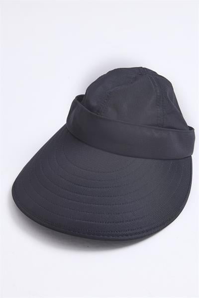 Üstü Çıkarılabilir Önden Siperli Kadın Şapka Siyah