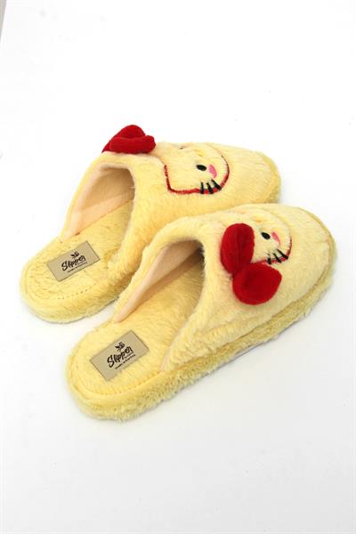 Hello Kitty Figürlü Kadın Ev Terliği Sarı