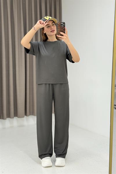 Kadın Modal  Alt Üst Basic Eşofman Takımı Antrasit
