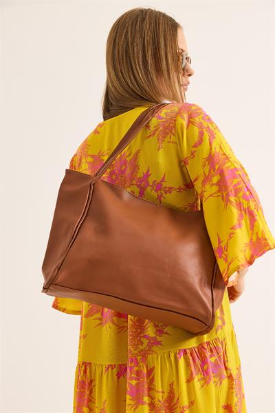 Salaş Model Kadın Omuz Çantası Kahverengi