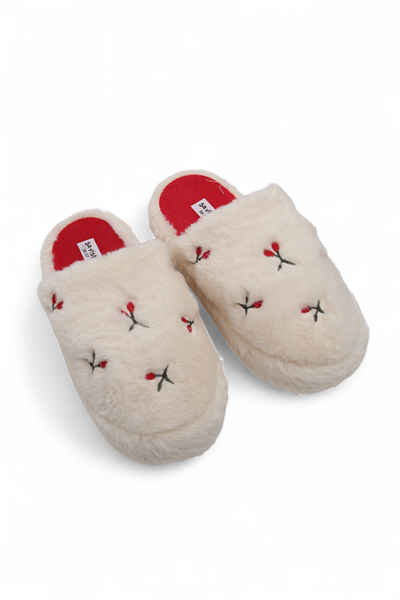 Kadın Sessiz Taban Motifli Ev Terliği